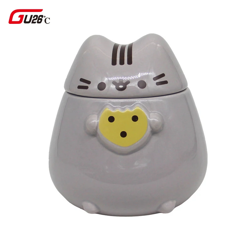 

Кружка для кофе и чая с изображением кота, сердца, серая керамическая кружка для сока с крышками, прозрачная розовая кружка для молока и сока...