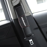 2pcs car styling carbon fiber car seat belt shoulder pads for hyundai veloster pu leather seat belt cover cusion car accessories