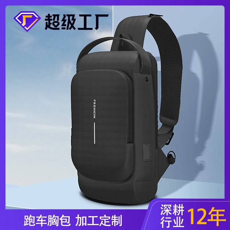 

Нагрудная сумка для мужчин, персонализированная Спортивная Автомобильная Сумочка на плечо в мотоциклетном стиле, для отдыха на открытом воздухе, многофункциональная кросс-боди