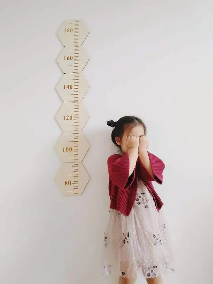 

Нордическая деревянная линейка для роста ребенка, детский измеритель роста, украшение комнаты, настенный измерительный прибор, Наклейки ...