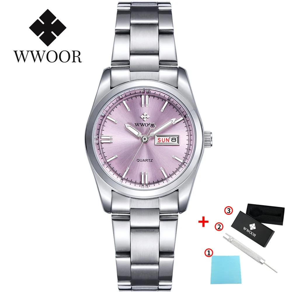 

Женские часы, аналоговые кварцевые часы, наручные часы с ремешком из нержавеющей стали, водонепроницаемые женские часы 8804