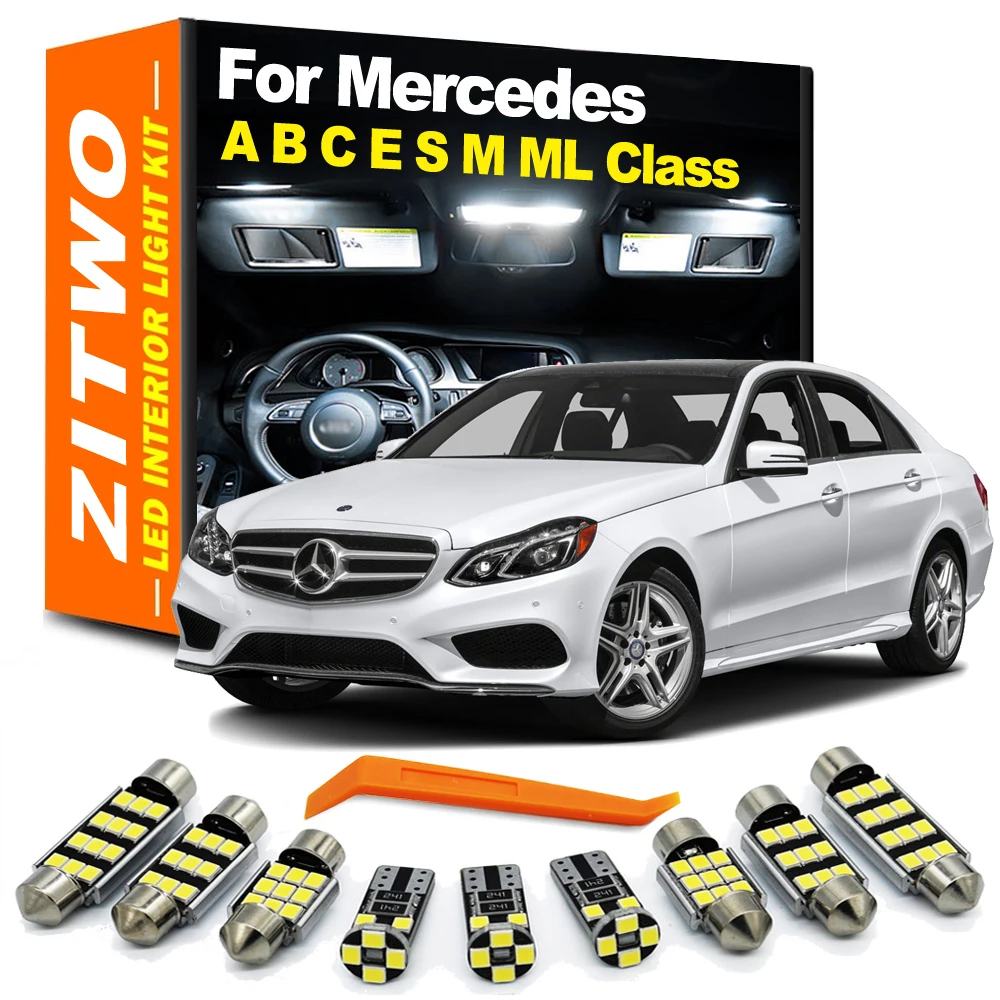 Комплект светодиодных ламп для салона Mercedes Benz A B C E S M Class W168 W169 W176 W245 W246 W203 W204 W210 W211 W212 W220 W221 W163 W164