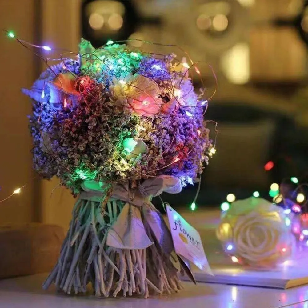 

1/2M LED Christmas Decorations LED Lights Decorate The Room With Warm Steady On String Lights Durable For Daily Use