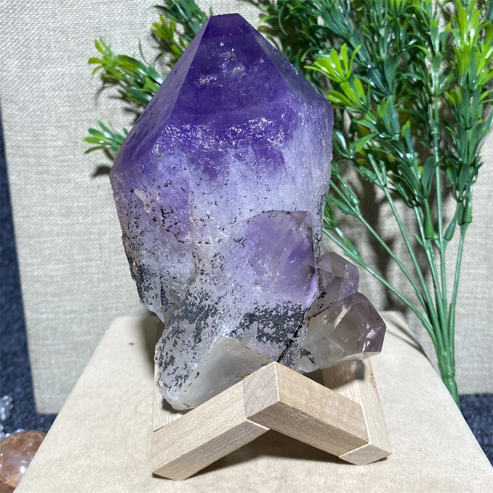 

Big Amethyst Geode Natural Mineral Specimen Raw Quartz Purple Crystal Healing Stones Home Decoration Feng Shui Cluster+Stand