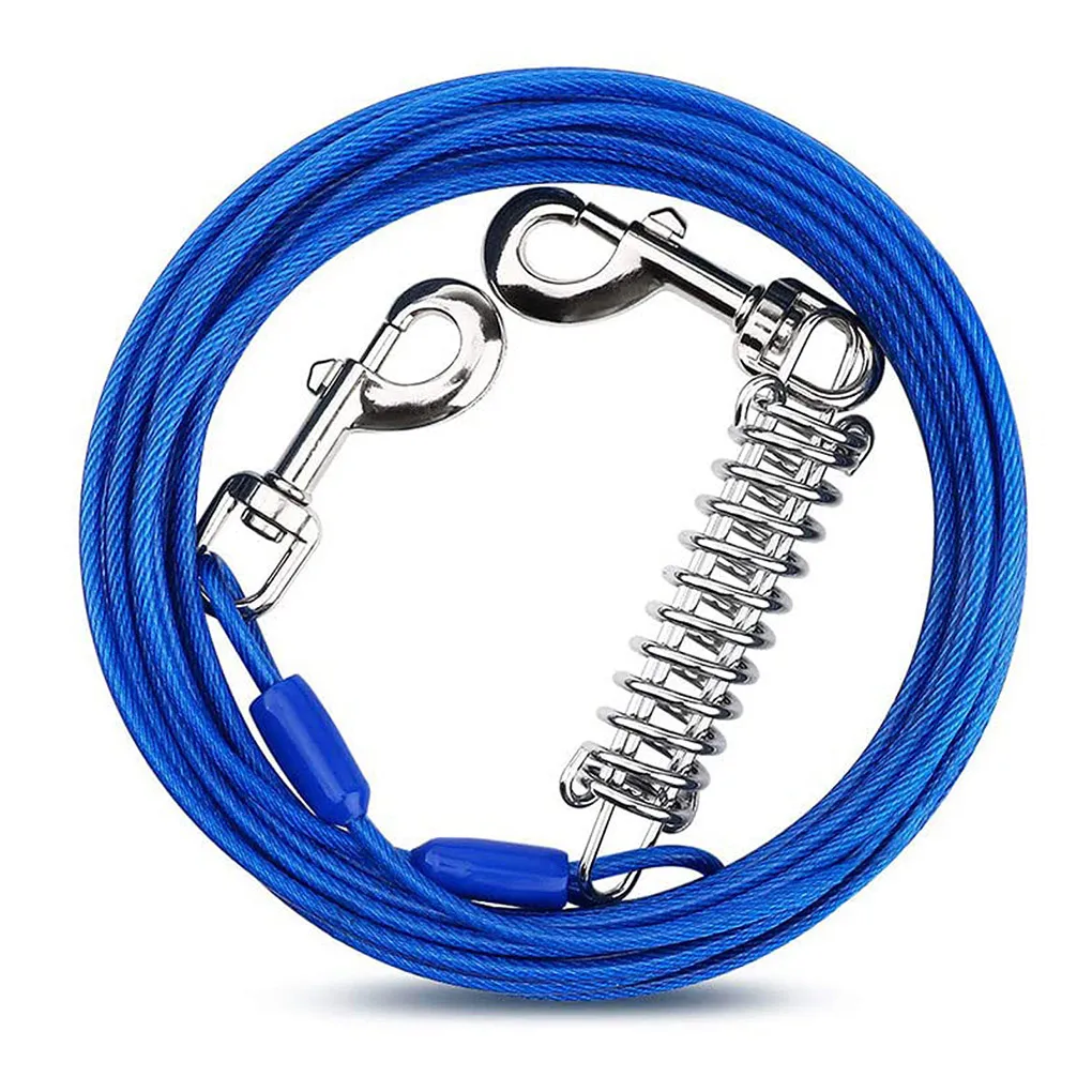 

Tie Out Cable Dog Leash Puppy Rope Multicolored Fine Workmanship Metal
