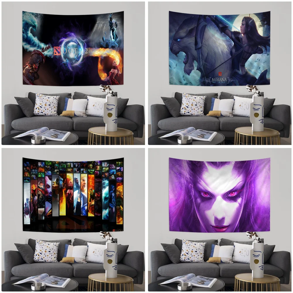 Dota 2 аниме красочный гобелен настенный богемный гобелены Мандала Настенный декор