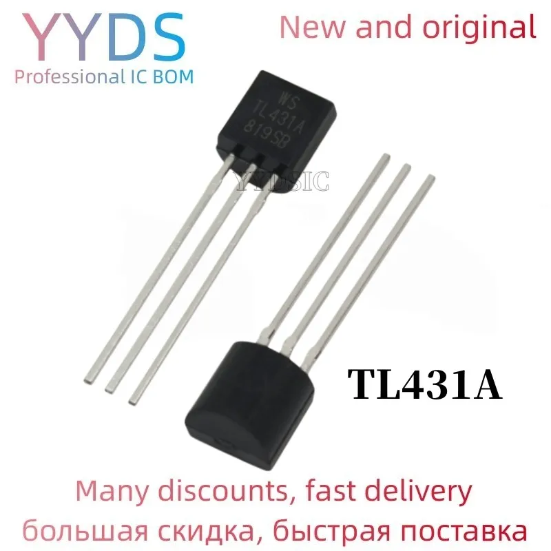Новый регулятор напряжения TL431 TO92 TL431A TO-92 100, можно приобрести напрямую, 50-431 шт./партия