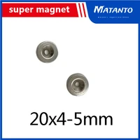3050100 pcs 20x4 5mm powerful magnets 204 mm hole 5mm small permanent round countersunk neodymium magnetic magnet 204 5mm