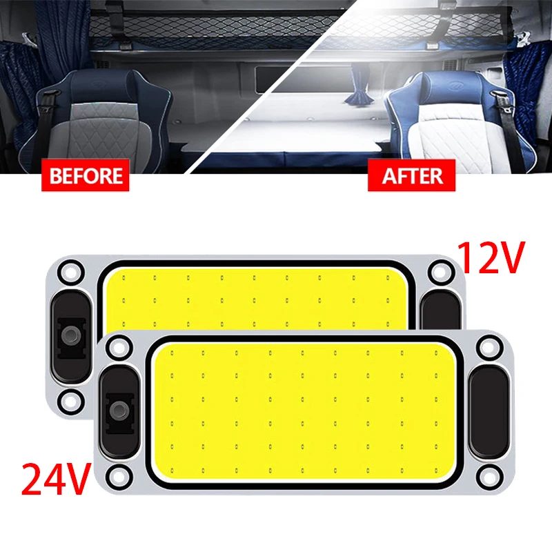 

Новинка, 12-24 В COB светильник, 16 Вт, высокая яркость, светодиодная Ночная полоса, лампа для лодки, грузовика, внедорожника, салона автомобиля, световая панель на крышу 12 В, 24 В