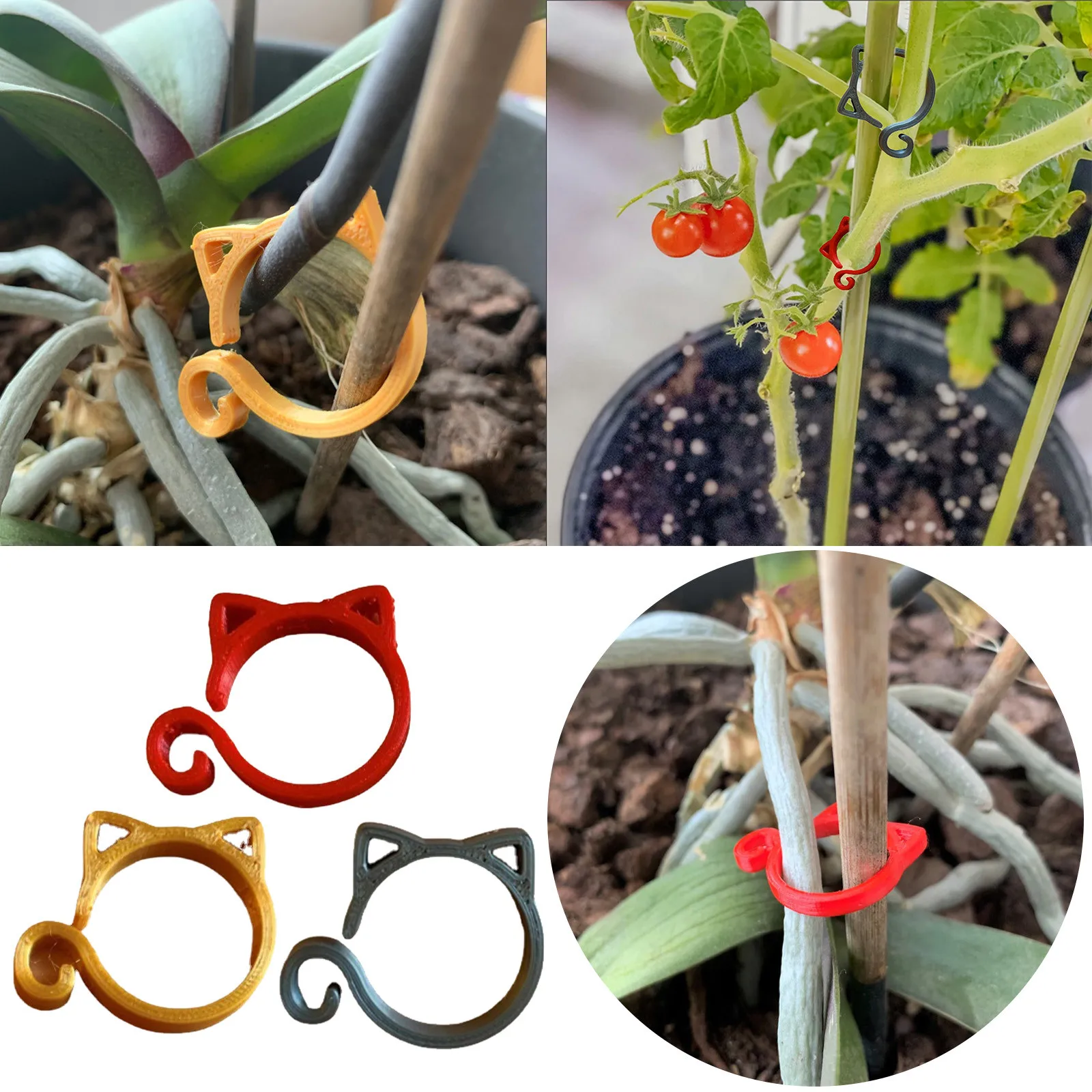 

5pcs Plant Clip Connects Reusable Cages Holder Outdoor Plant Growth Buckle Gardening Pruning Supplies For Vegetable Tomato