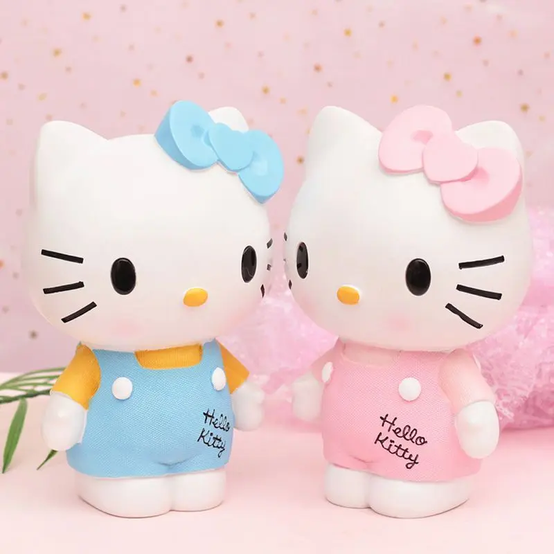

New Hello Kitty Piggy Bank Creative Piggy Bank Kawaii Fashion Pvc Doll Money Safe Money Saving Box Coin Bank Decor Kids Toy Gift