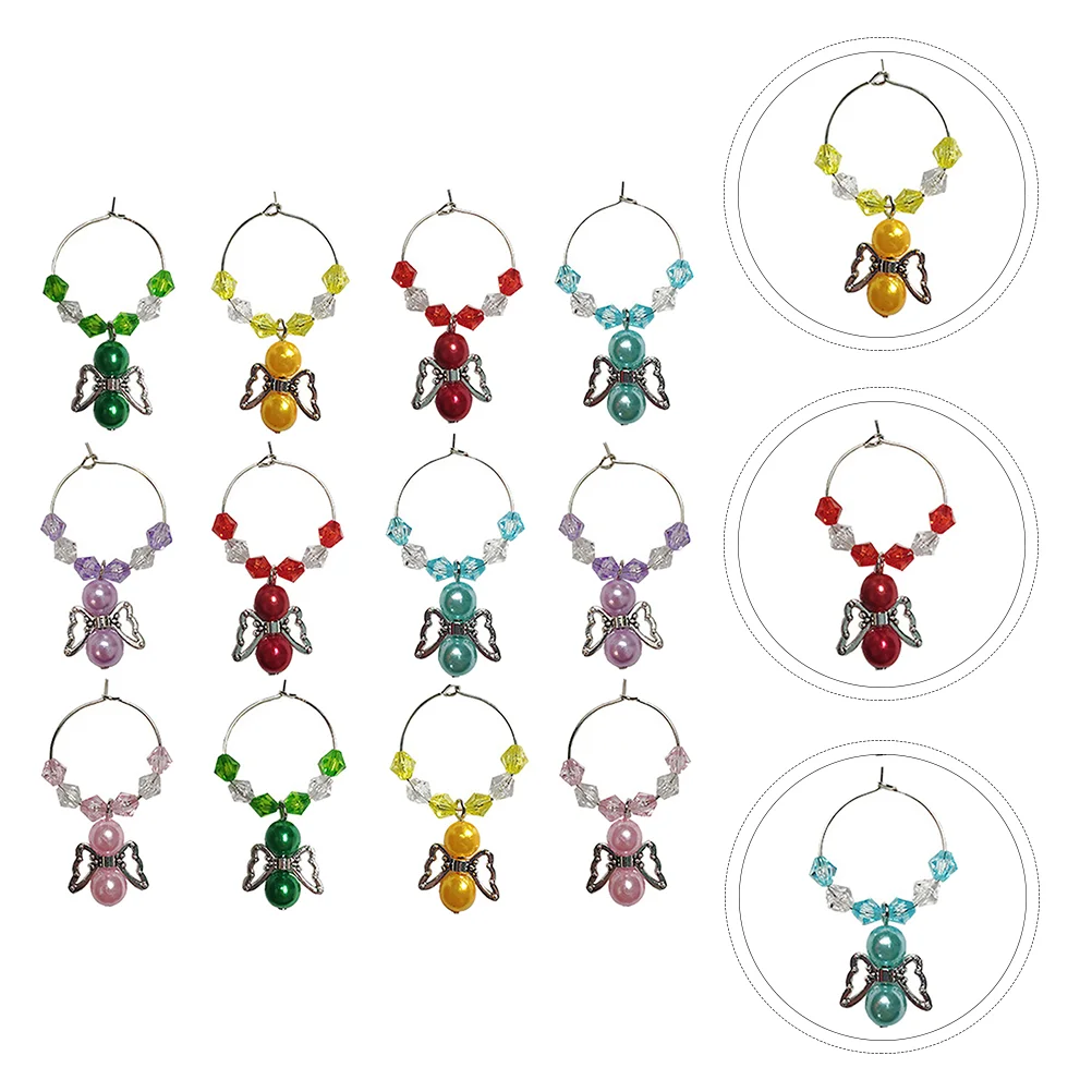 

12Pcs Creative Delicate Charms Rings Identification Charm