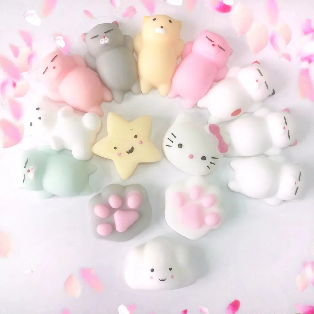 

12pcsMini Squishy Toy Cute Animal Ball Squeeze Mochi Rising Toy Abreact Soft Sticky Squishi Stress Relief Toys Funny Gift