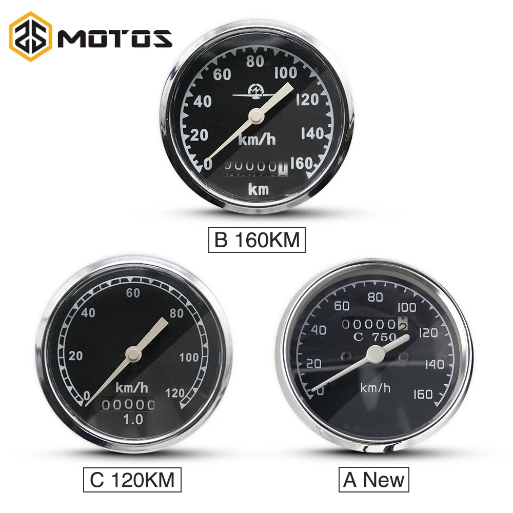 

ZS MOTOS 0-160 Km/h 0-120 Km/h headlight inner speedometer used at CJ-K 750 Motorcycle Case For Bmw R12 R71 M-72 motor