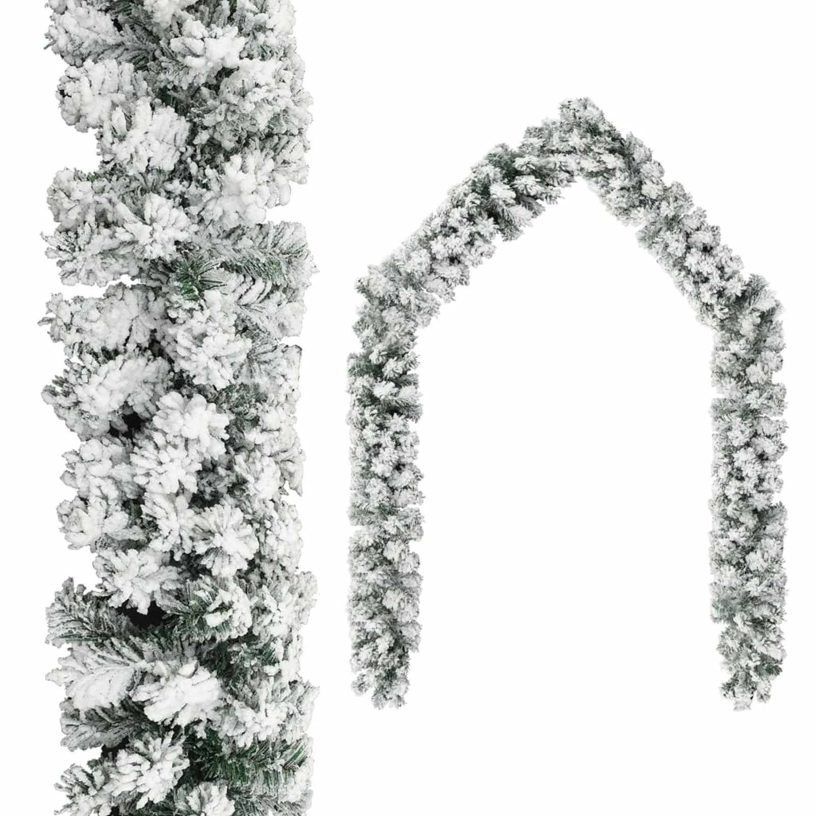 

Christmas Garland with Flocked Snow Green 65.6' PVC