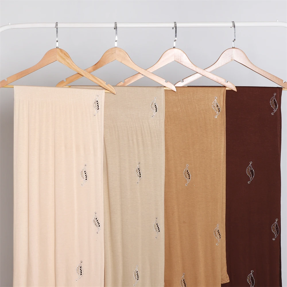 Стразы ПРЕМИУМ ДЖЕРСИ хиджабы для женщин простой головной платок шарфы