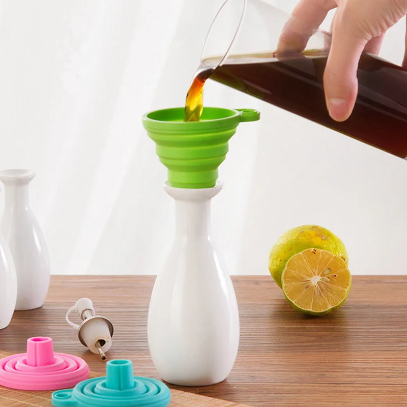

Складная воронка, мини Силиконовый портативный складной горшок для масла, трубки, бытовые кухонные дозирующие жидкости, инструменты для приготовления пищи, аксессуары
