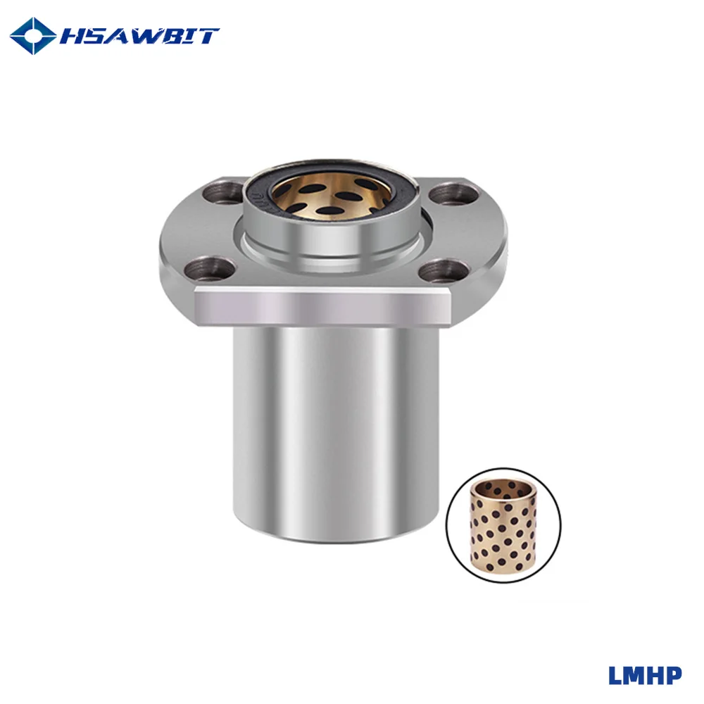 

1pc LMHP LMHP8UU LMHP10UU LMHP12UU LMHP16UU LMHP20UU Flange Linear Bearing graphite copper sleeve for cnc part Linear shaft Rod