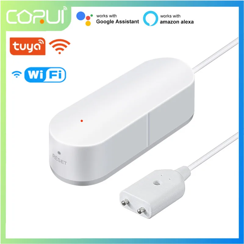 

CORUI Tuya WiFi Smart Water Detector Water Leakage Alarm Water Level Overflow Alarm Alexa Google Home Assistant Smart Home