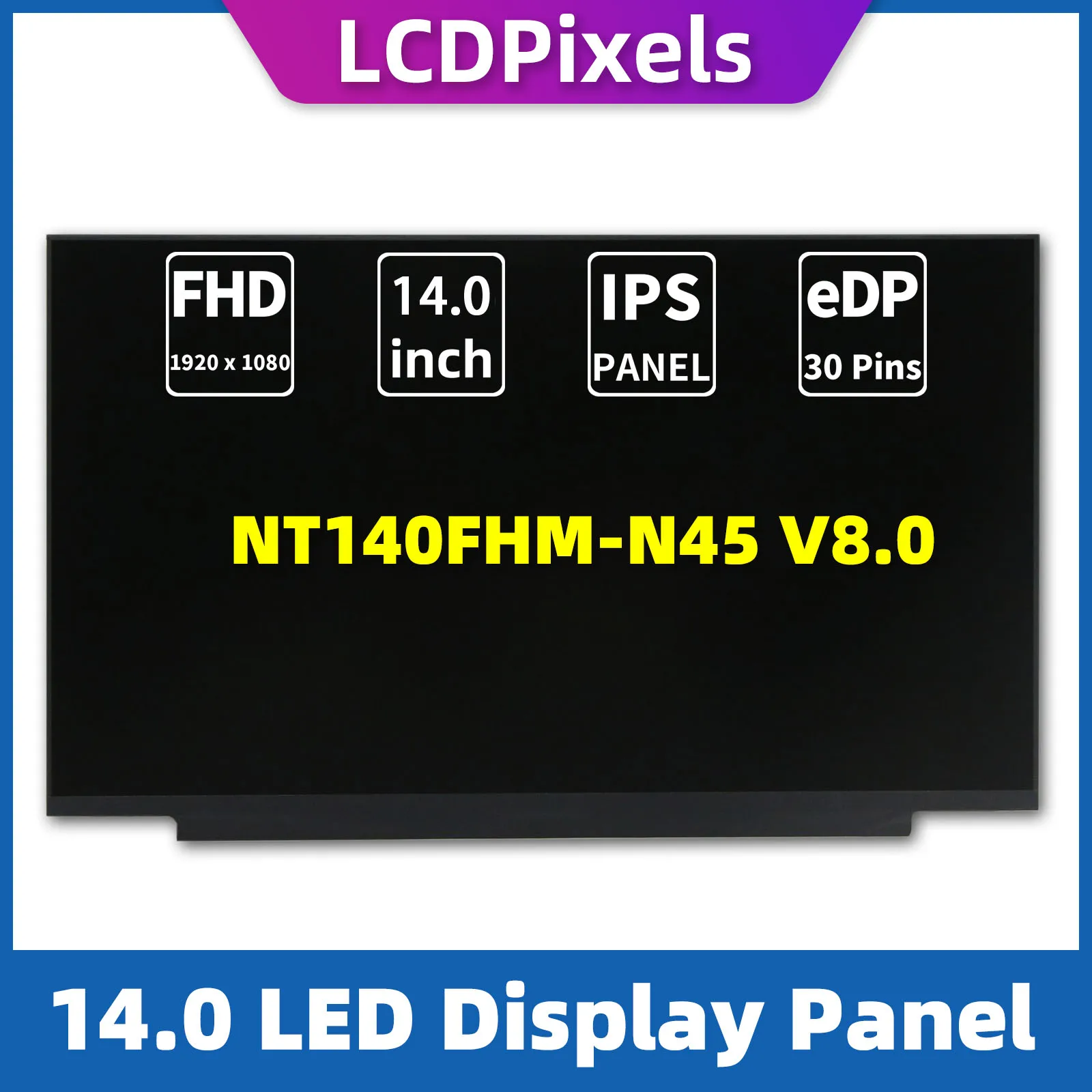 

ЖК-дисплей, 14,0 дюйма, экран для ноутбука, для телефона, V8.0, матрица 1920*1080, EDP, 30-контактный IPS-экран