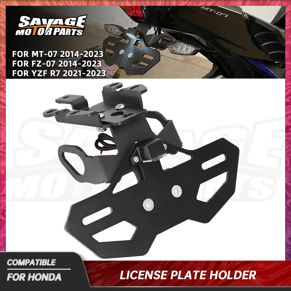 

Motorcycle License Plate Holder For YAMAHA MT-07 FZ-07 YZF R7 2014 2021-2023 Tail Tidy Mount Bracket Rear Fender Eliminator