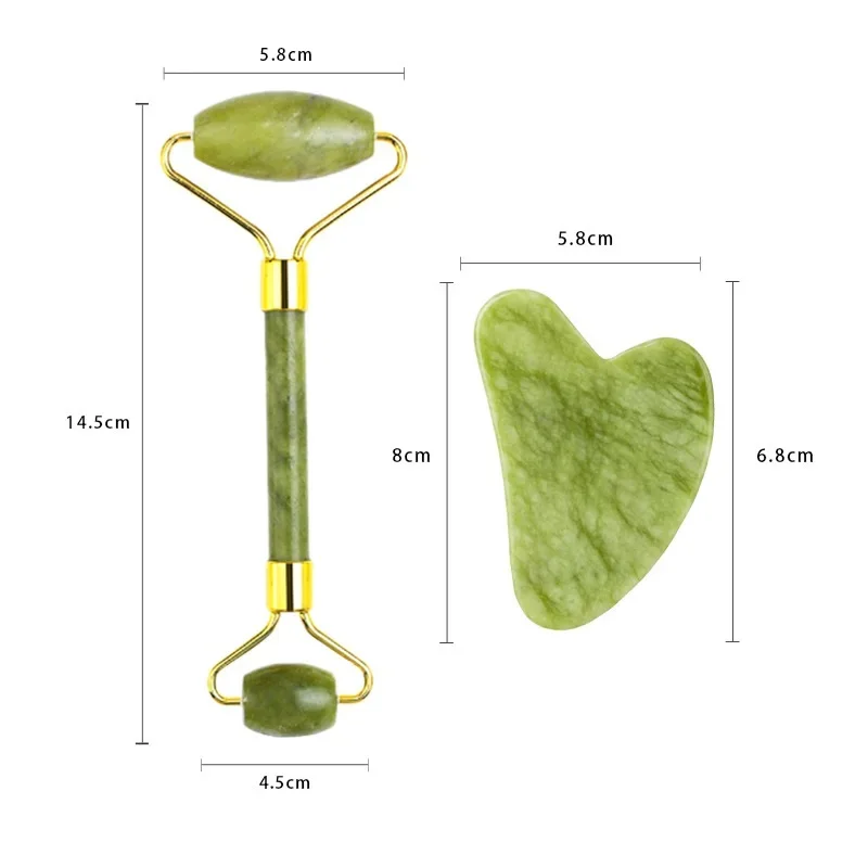 2 шт. ролик для лица Gua Sha Stone Gowoman Gousha Tool роликовый массажер Visage LBHL07