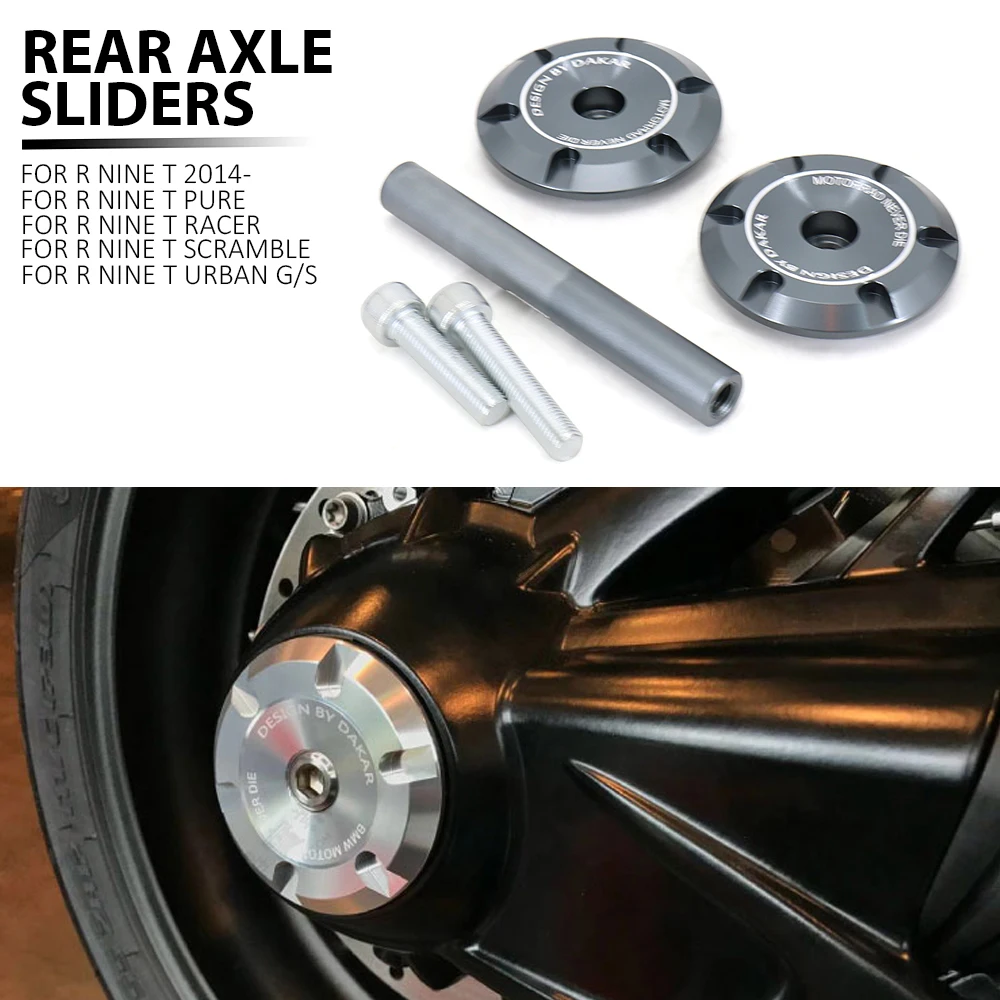 

Motorcycle Accessorie Rear Fork Axle Sliders Frame Crash Protector Pad Cap For BMW R NINE T Scramble R9T RNINET Pure Urban Racer