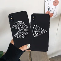 jamular cute pizza best friends phone case for iphone 13 11 12 pro max xs xr 7 8 6s plus mini se3 20 couple silicone cover shell