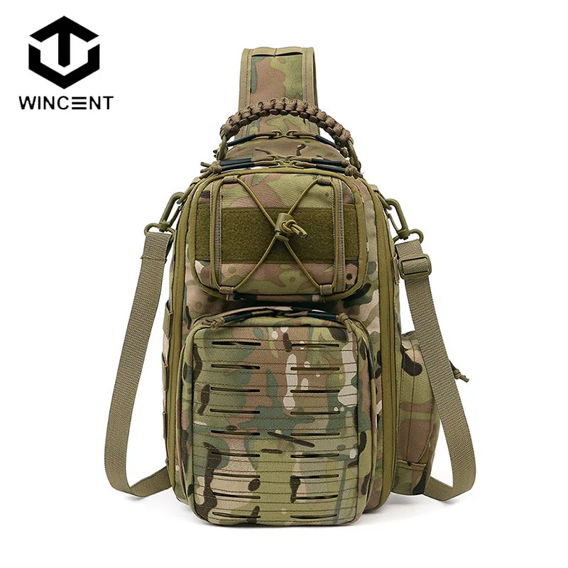 

Тактическая нагрудная сумка, военный армейский лазерный рюкзак на плечо с системой «Молле», мужской камуфляжный рюкзак для охоты, путешест...