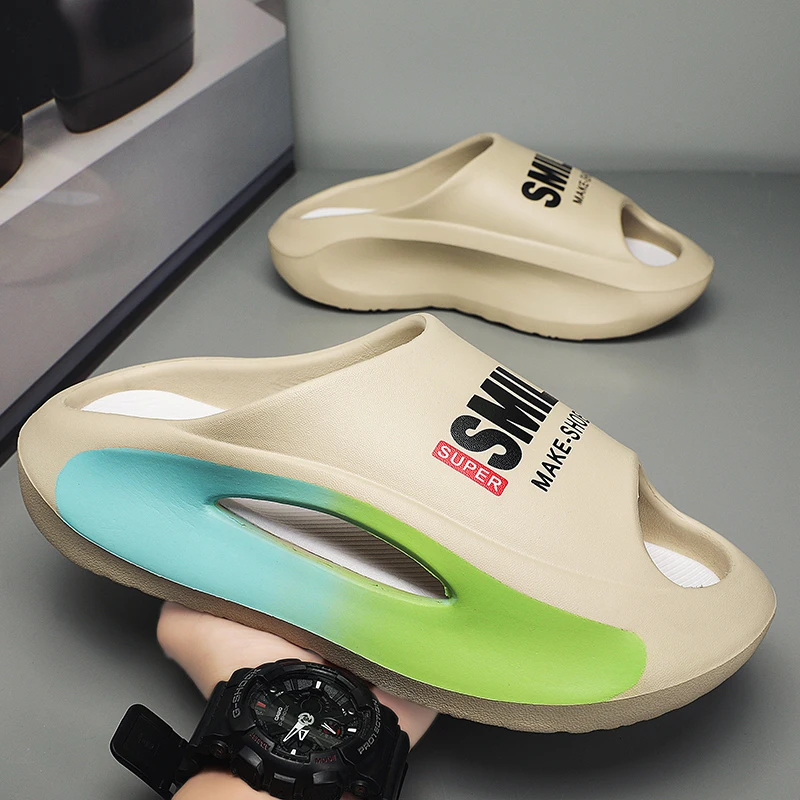 

Шлепанцы мужские из ЭВА, мягкие удобные тапочки для дома и пляжа, летняя обувь, 2023