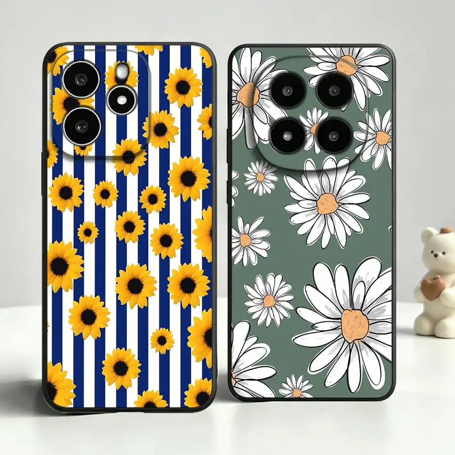 Фото Чехол для телефона Xiaomi Redmi Note 15 14C 12 11 12C 13C A7 Pro K80 9 8 A5 A4 13 14 Pro Plus 10 A2 A1 K40 с узором «Подсолнухи» №1