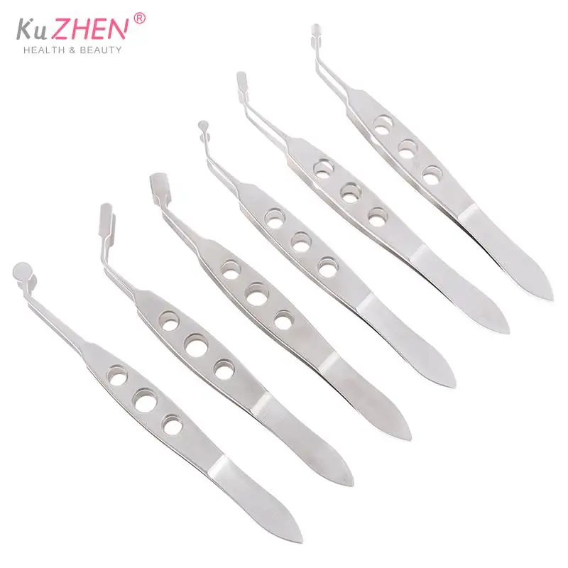 6Optional Ophthalmic Tweezers Clamp Metal Palpebral Gland Massage Meibomian Flap Eyelid Forcep Clip Eye Apparatu Medical Surgery - купить по