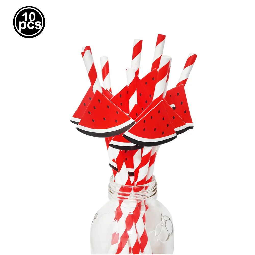 

Одноразовые бумажные трубочки с фруктовым принтом