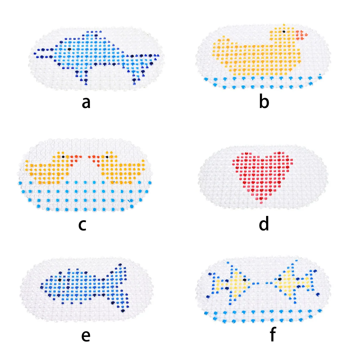 

Bathroom Shower Mat Plastic Suction Cup Cartoon Hollow Splice Anti-Slip Mat Transparent Bubble Children Bathroom Safety Carpet