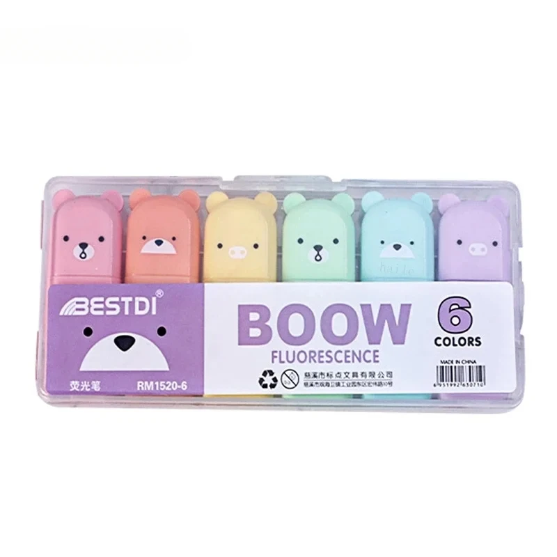 MOONBIFFY Маркеры для дневника, набор из 6 штук