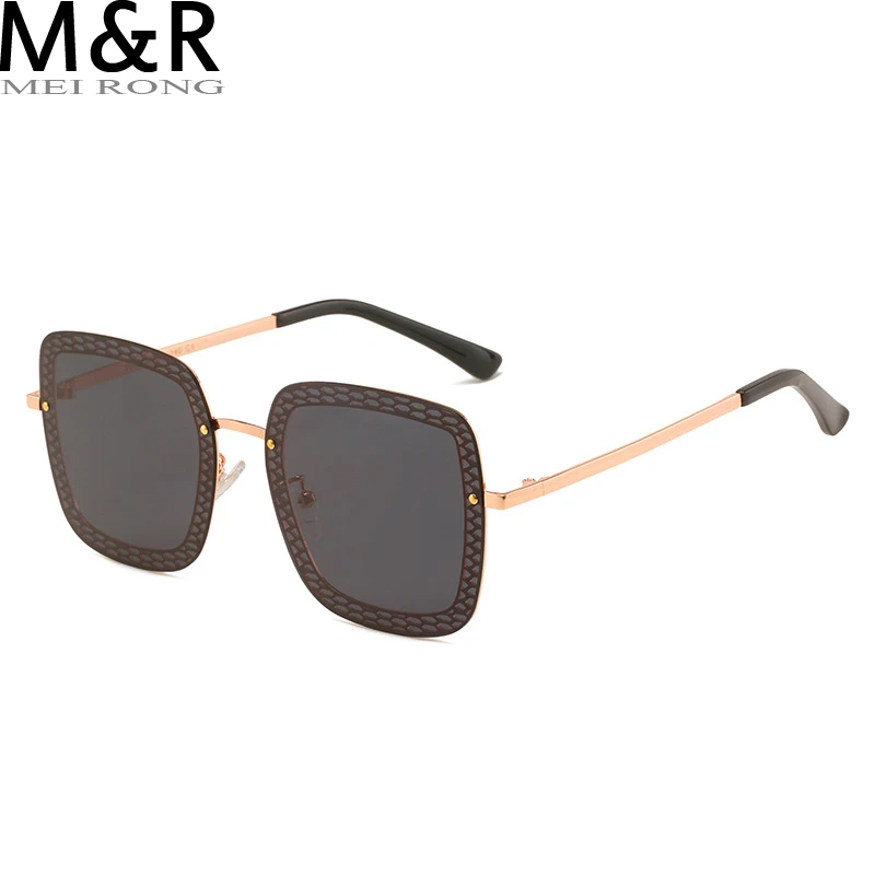 

Large Square Polarizer Women Gradient Sunglasses Brand Designer Square Glasses Metal Frame Women Eyewear Shades Oculos De Sol