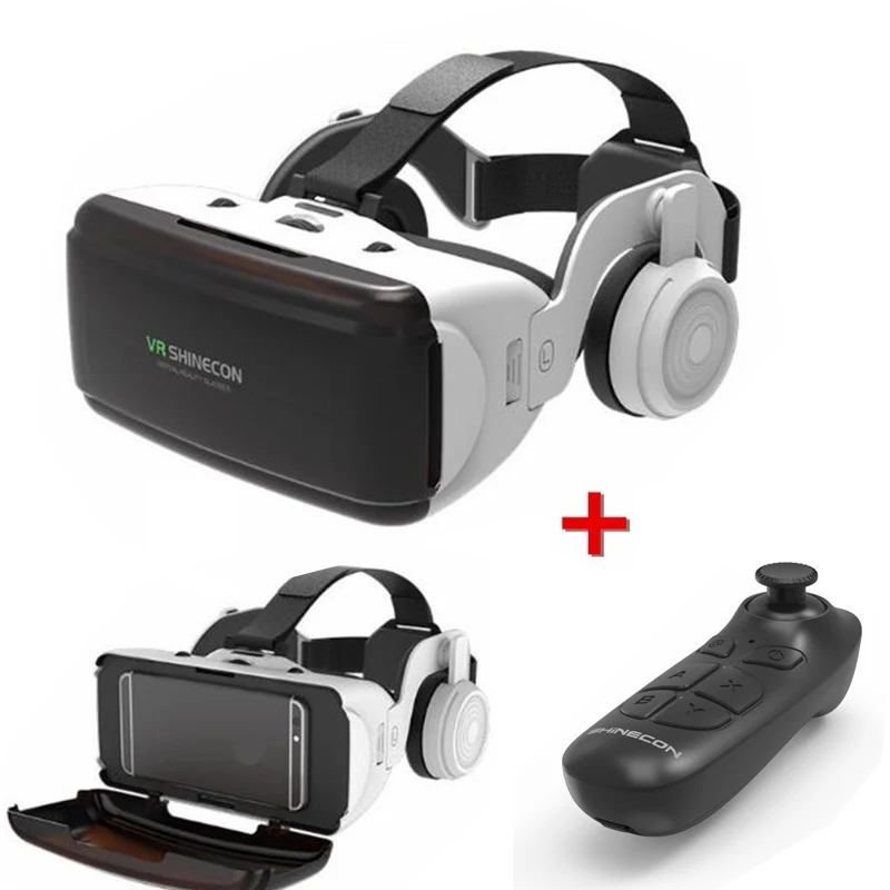 

Original VR Headset Virtual Reality 3D Glasses Box Stereo VR Cardboard Headset Helmet for IOS Android Smartphone,Wireless Rocker