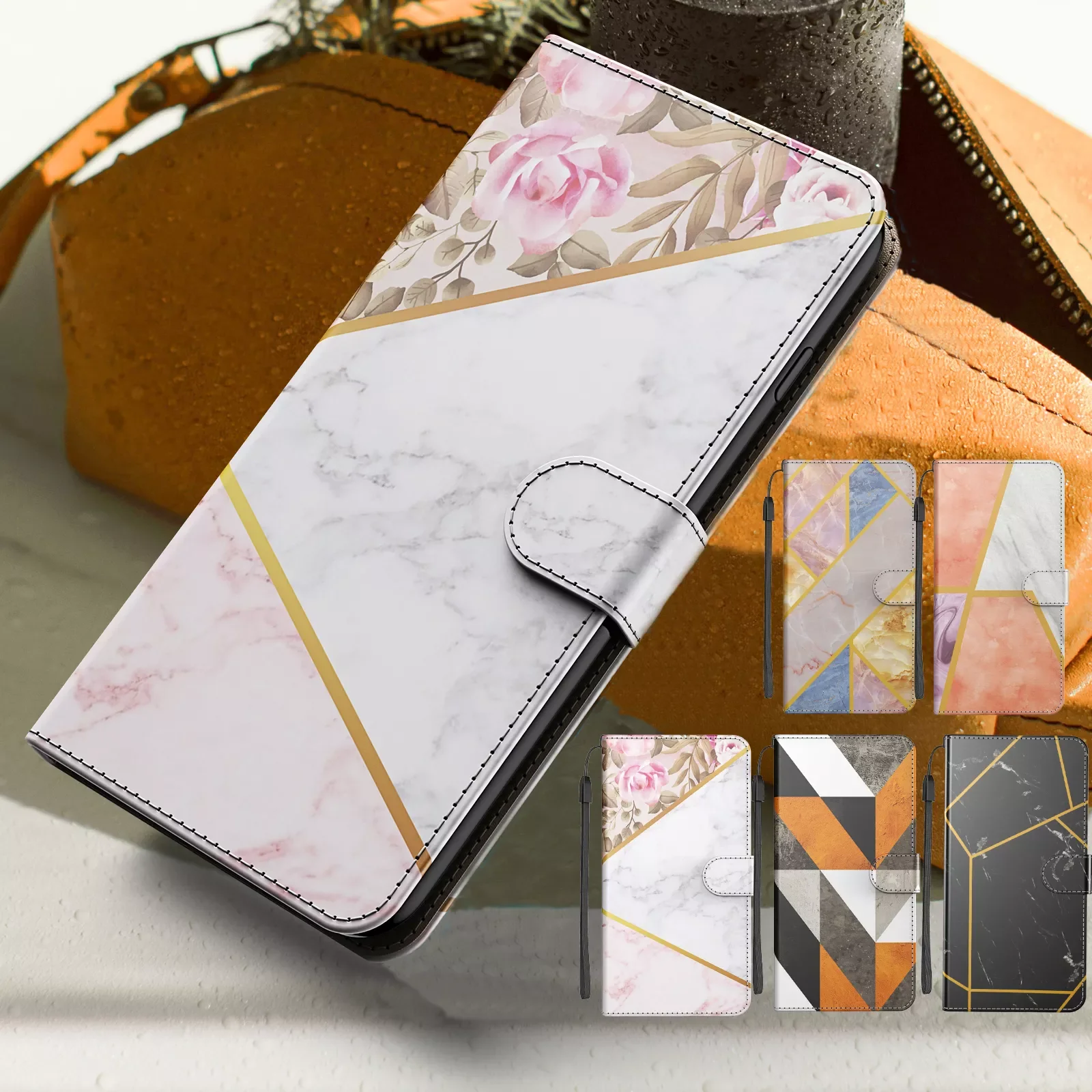 

Marble Flip Wallet Phone Case for iPhone 13 12 Pro max 11 X Xs max XR 7 8 6 6S plus Book Style Mobile Cover Leather Cases Coque
