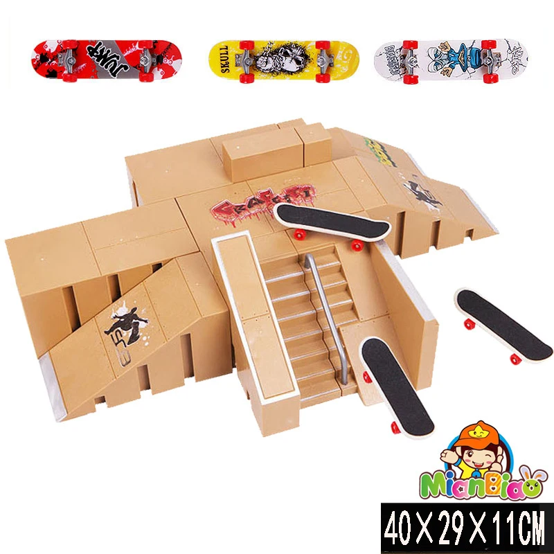 Пальцевые скейтборды парки рампы запчасти для технической практики колода