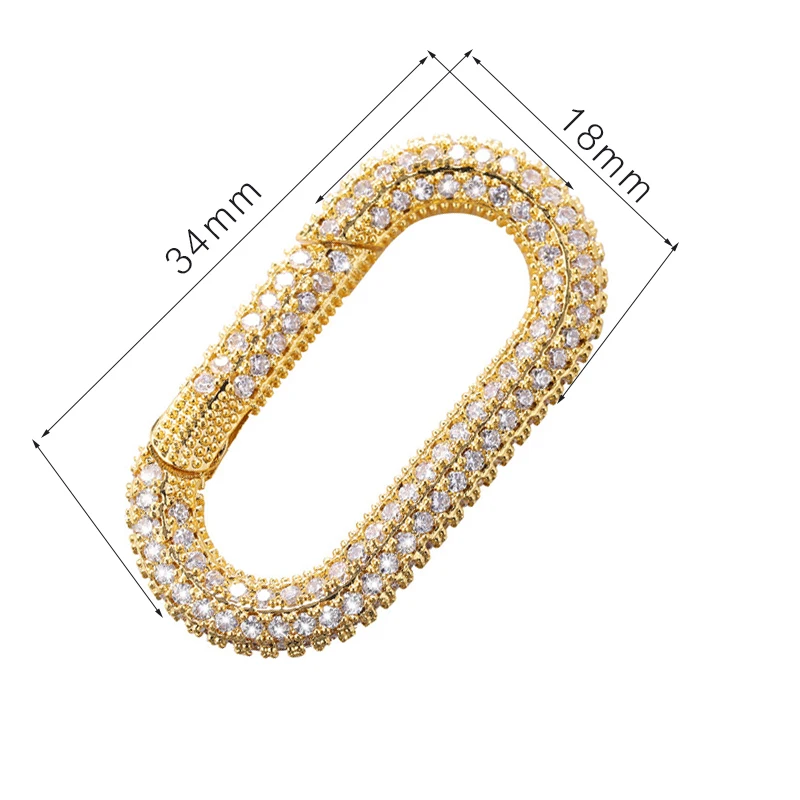 Медные металлические застежки-крючки карабин с переходными кольцами концевые