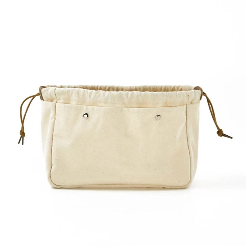 

Travel Canvas Makeup Bag for Women Multifunctional Portable Cosmetic Toiletry Organizer Storage Pocket Drawstring Pouch