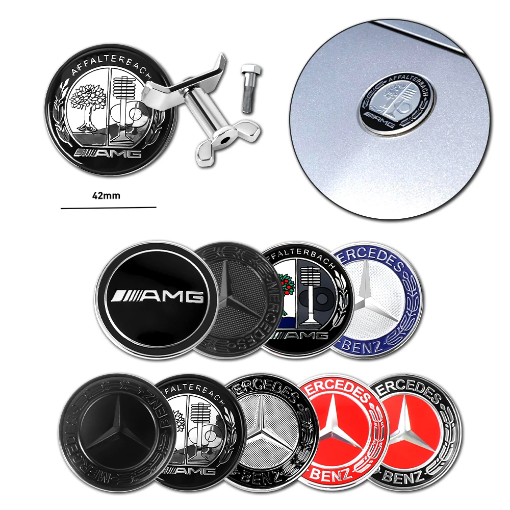 Алюминиевая наклейка на плоскую капот автомобиля 42 мм из АБС-пластика передний