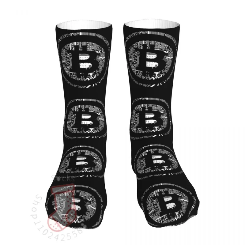 

Мужские велосипеды Биткоин криптовалюта кибер валюта финансовый революции футболки носки хлопковые компрессионные женские носки