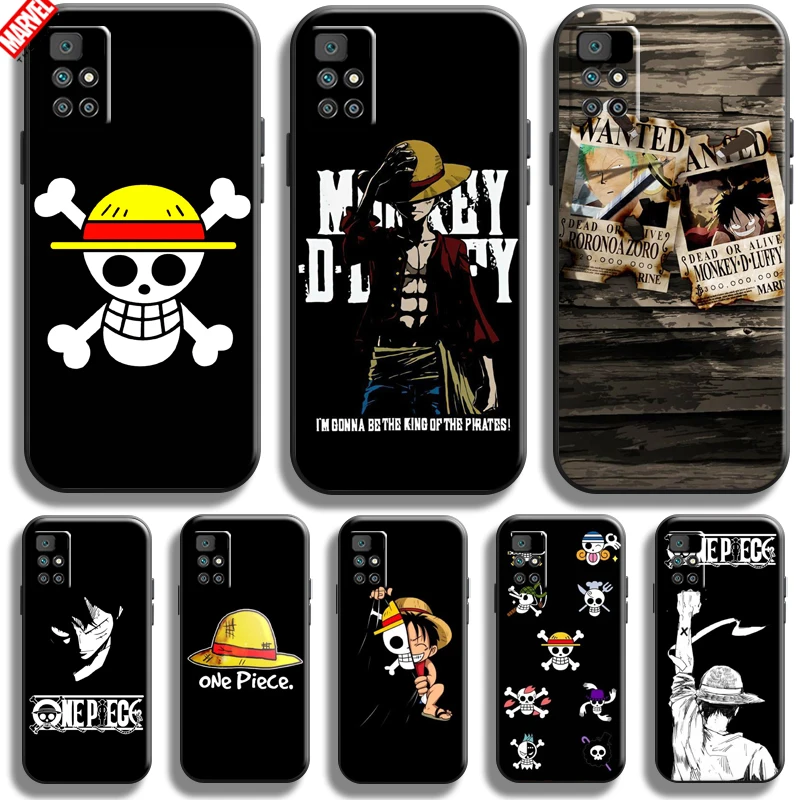 

One Piece Luffy Logo For Xiaomi Redmi 10 Phone Case Redmi 10 Black Silicone Cover Coque Carcasa Soft Back