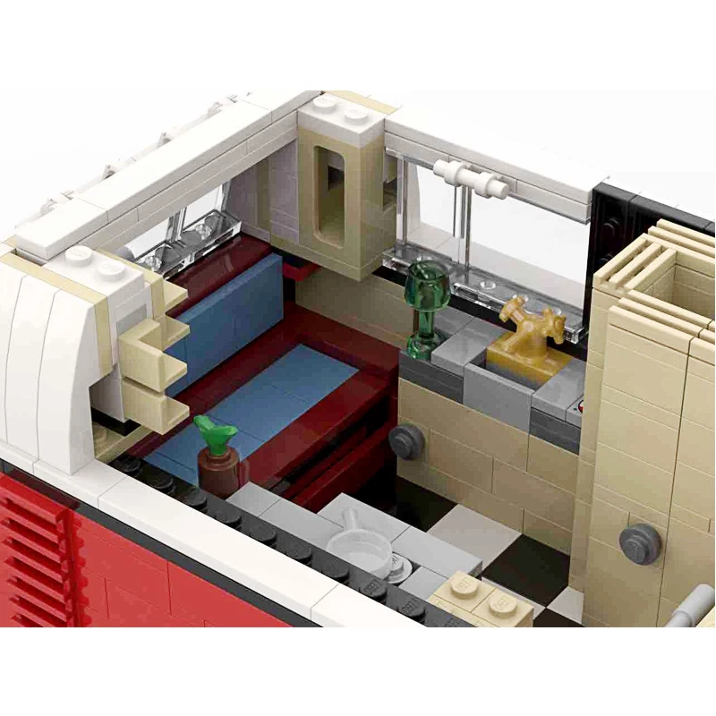 Moc технический автомобиль T1 10220 трейлер передний фургон кирпичики город