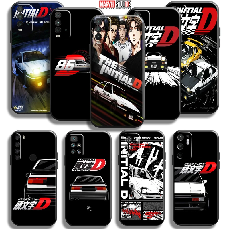 

Anime Initial D Phone Case For Xiaomi Redmi Note 10 10S 9 9S 9T 5G 8 8T 7 Pro Redmi 10 9 9A 9T 9C 8 8A Soft Black Coque TPU
