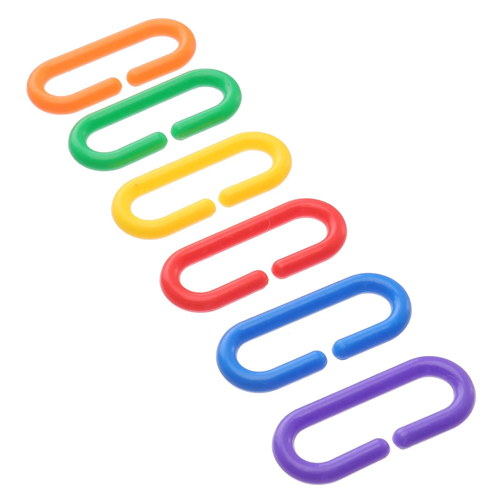 

100 Pcs DIY Plastic C-clips Hooks Chain Links C-links Parrot Bird Toys