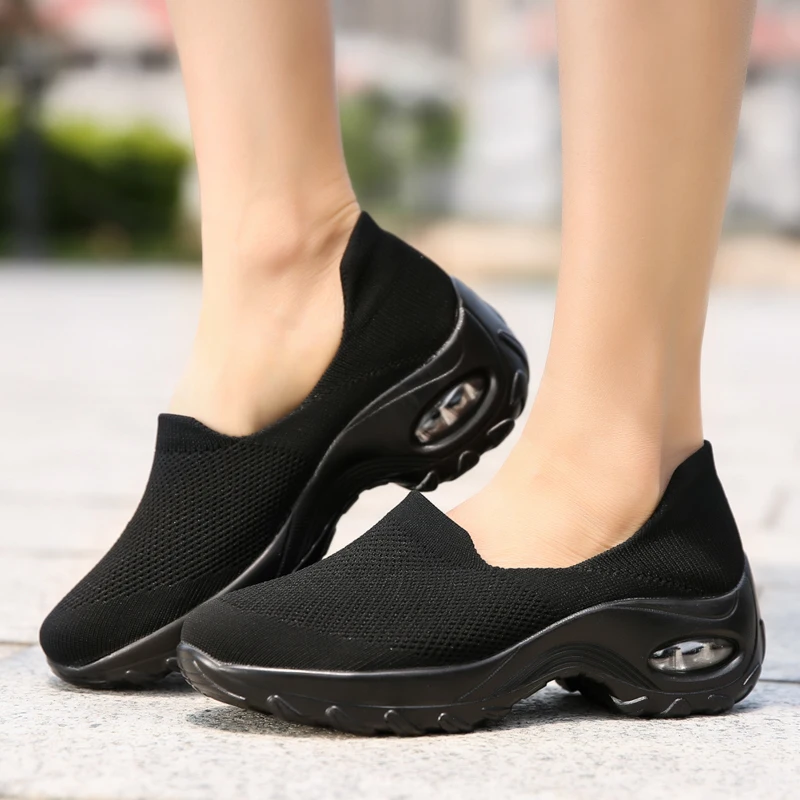 Fashion Summer Womens Fitness Wedges Shake Shoes Comfortable Slimming Walking Sneakers
