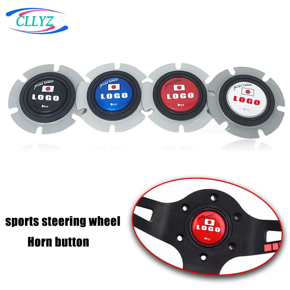 

CLLYZ JDM Style Universal Racing Drift Sports Steering Wheel Horn Button High Quality Speaker Button Push Cover