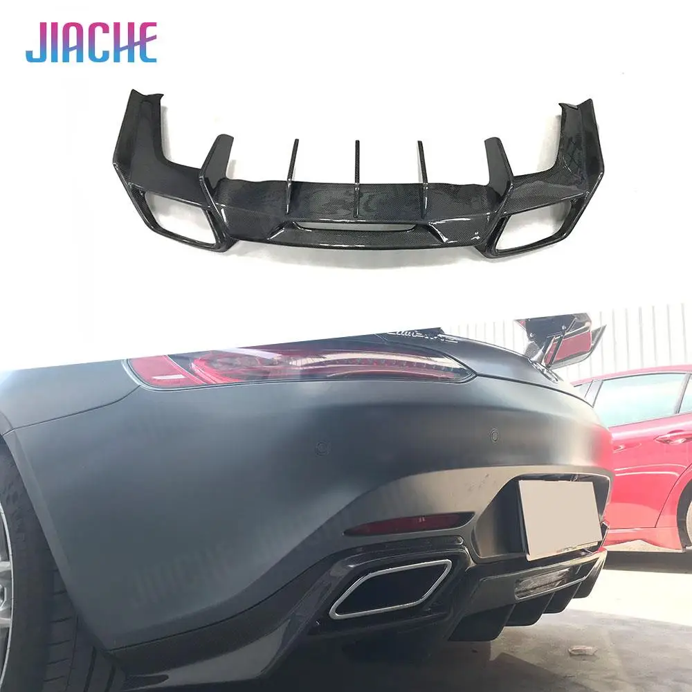 Фото Задний диффузор из углеродного волокна, спойлер для Mercedes Benz AMG GT GTS GTR Coupe, 2-дверный автомобильный Стайлинг, защита заднего бампера из FRP №1